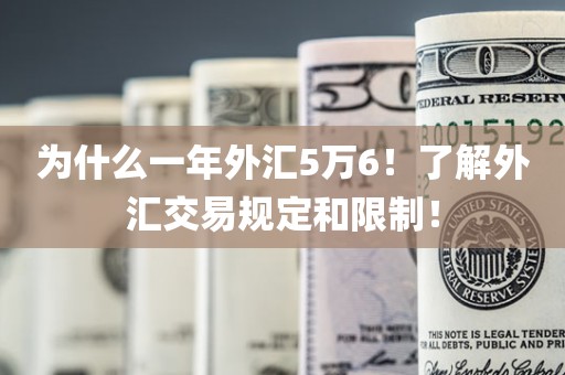 为什么一年外汇5万6！了解外汇交易规定和限制！